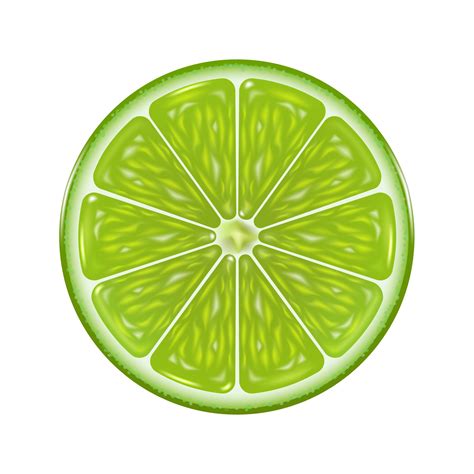 half Lime front view on transparent background for food and drink ...