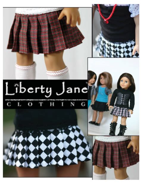 Pleated Skirt 18 Inch Doll Clothes Pattern Pdf Download Pixie Faire