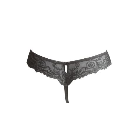 Ambra Lingerie Slips New Diamondstring Grijs Italian Design