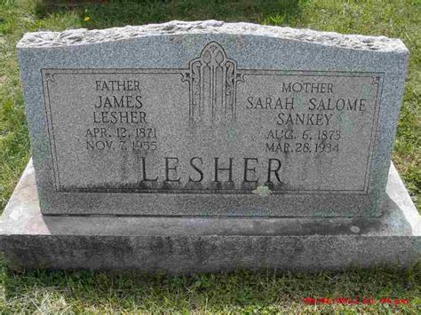 Sarah Salome Sankey Lesher Memorial Find A Grave