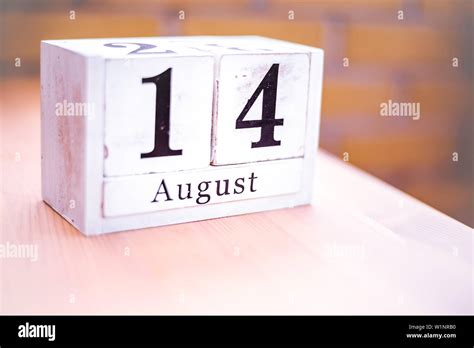 14th of August - August 14 - Birthday - International Day - National Day Stock Photo - Alamy