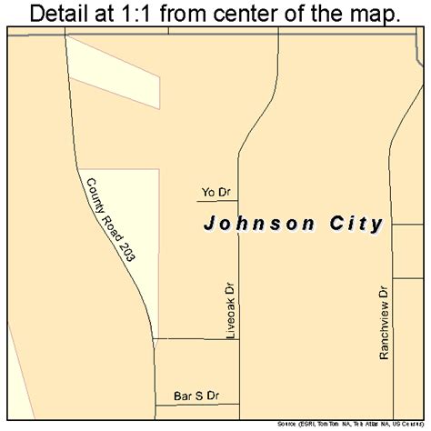 Johnson City Texas Street Map 4837780