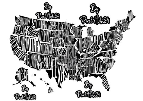 Usa States Svg Bundle Usa Map Svg Us States Svg Usa Map Puzzle