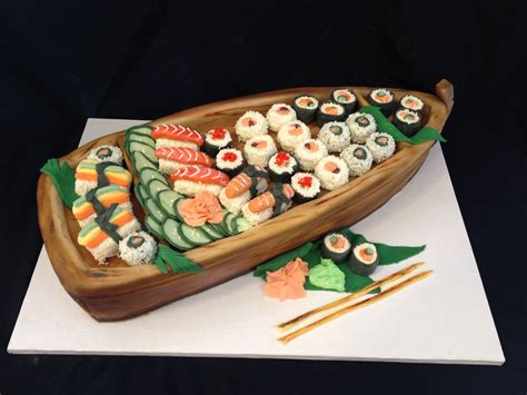 Sushi Boat Cake Shortnorthpieceofcake Sushi Cake Sushi Cake