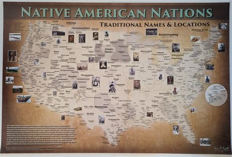 Native American Tribes Map Poster 2023 Version (American Indian Map ...