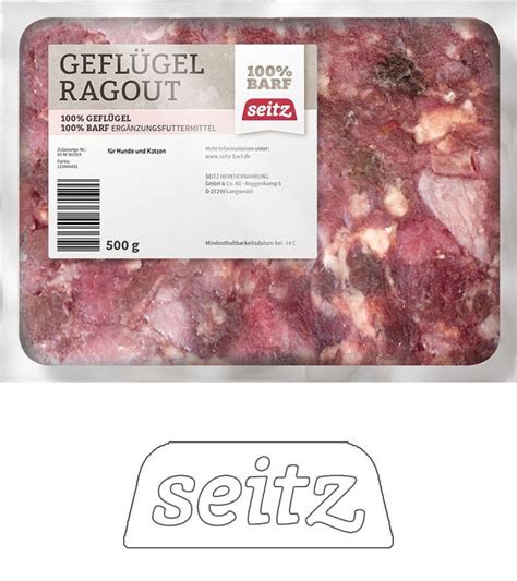 SEITZ Fleisch pur Geflügelragout gewolft BARF