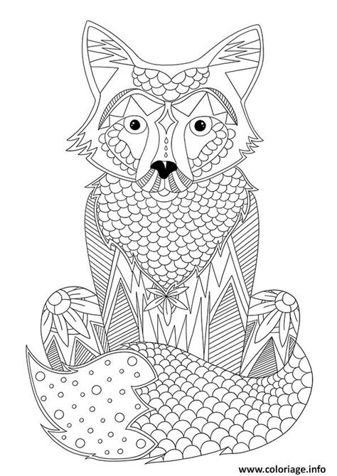 Coloriage Animaux Adulte Renard Par Dinett Dessin