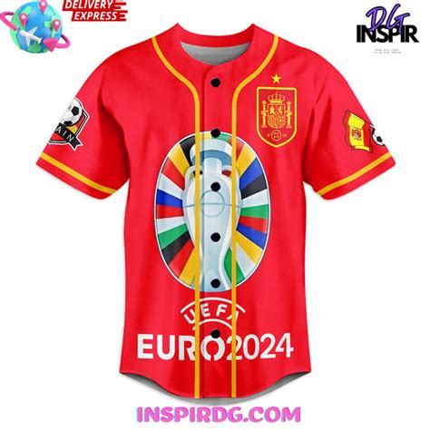 Spain UEFA Euro 2024 Baseball Jersey Shirt - InspirDG