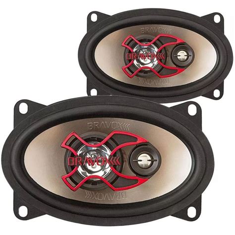 Alto Falante Bravox B3x46x 4x6 Polegadas 80w Rms Triaxial