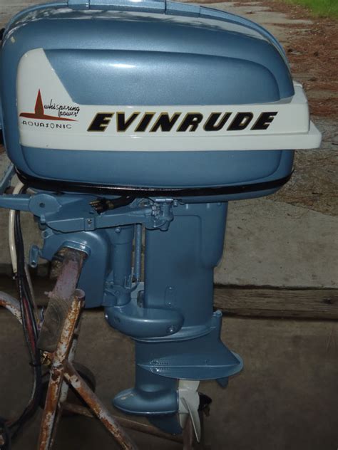 1955 25 Hp Evinrude Antique Outboard Boat Motor For Sale Restored