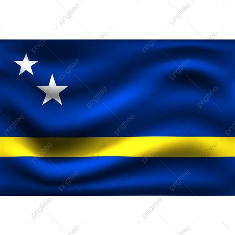 Bandera De Curacao Ondeando Ilustración 3d PNG Bandera De Curazao