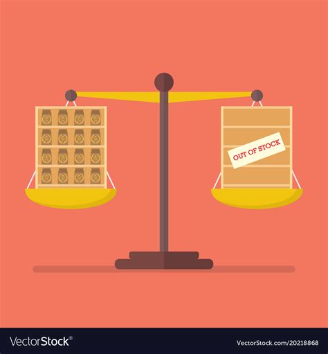 Surplus And Shortage Balance On Scale Royalty Free Vector