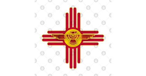 New Mexico Flag Zia Symbol Floral Nature Eagle Southwest Sun - Zia ...