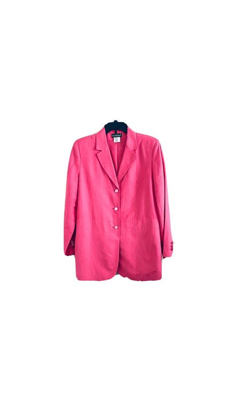 90s Vintage Harve Benard Pink Linen Blend 3 Button Blazer Etsy