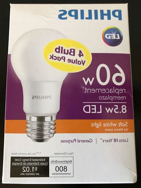 Philips 800 Lumen 8 5w A19 Led Light Bulb