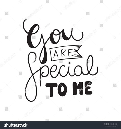 You Special Me Doodle Lettering Modern Stock Vector (Royalty Free ...