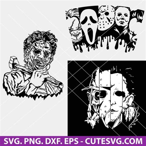 Halloween Horror Movie Killers Svg Horror Movie Seamless Full Wrap Svg