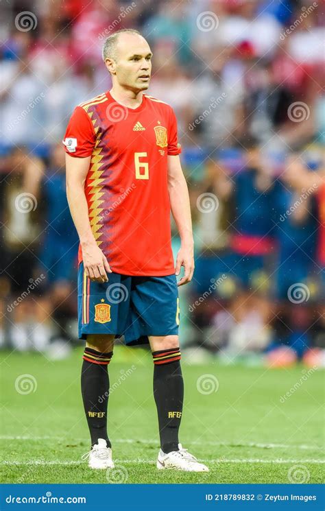 Spain National Football Team Midfielder Andres Iniesta Editorial