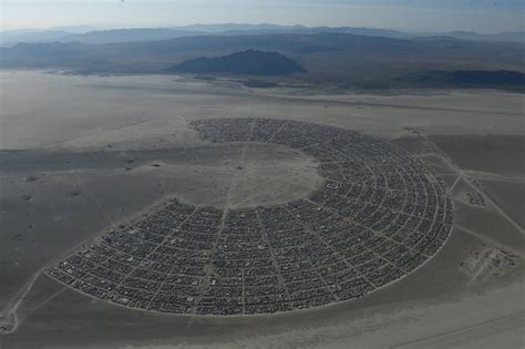 Burning Man From Above Check Out This Aerial View Of The Playa