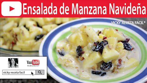 Ensalada De Manzana NavideÑa Vicky Receta Facil Hd Vicky Receta