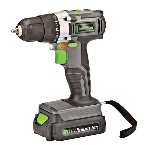 20v Lithium Ion Drill Driver Genesis Power Tools