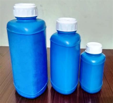 Blue Rectangular HDPE TRIANGLE PESTICIDE BOTTLE Capacity 1 Litre For