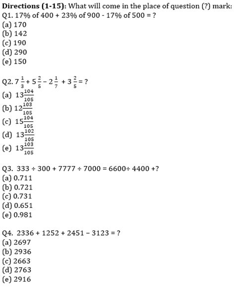 Ibps Clerk Prelims Quantitative Aptitude Mini Mock 2 Simplification