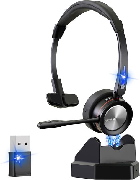 Amazon.com: KEMEILE Wireless Bluetooth Headset with Microphone for PC ...