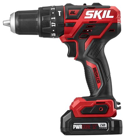 Skil Pwrcore 12™ Brushless 12v Hammer Drill Kit ½inch Variable Speed Cordless Drill 20ah