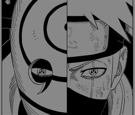 Naruto 597 Tobi And Kakashi Lineart By Ninjamia On Deviantart Artofit