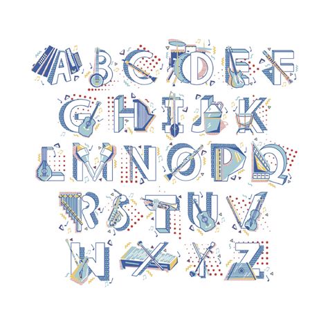 Illustrated Music Alphabet Behance