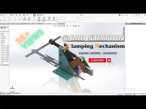 Clamping Mechanism Solidworks Tutorials Assembly Drawing YouTube