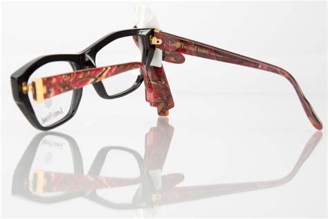 1980s Louis Feraud Parrot Marble Burgundy Glasses Frames For Sunglasses