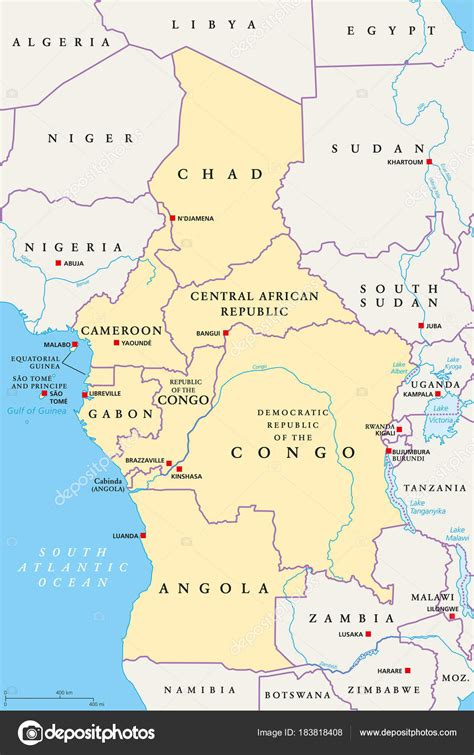 Central Africa Political Map