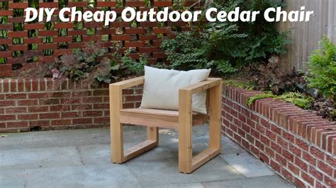 Diy Cheap Modern Outdoor Cedar Chair 2x4 Build 45 Youtube