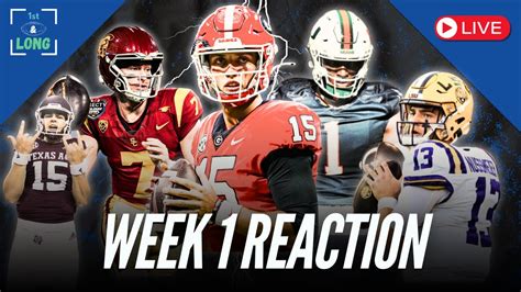 WEEK 1 Live Over Reaction Notre Dame Texas A M Clemson Vs Georgia