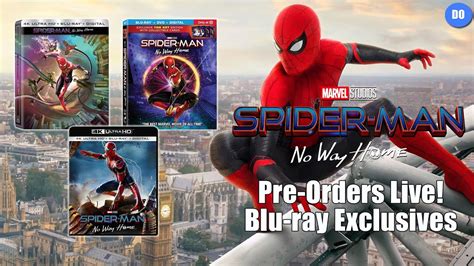 Spider Man No Way Home Blu Ray Pre Orders Live Steelbook Target