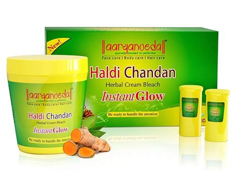 Aryanveda Haldi Chandan Herbal Bleach Cream 250g For Face And Body