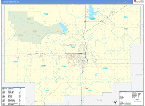 Map Of Comanche County Oklahoma - Printable Maps Online