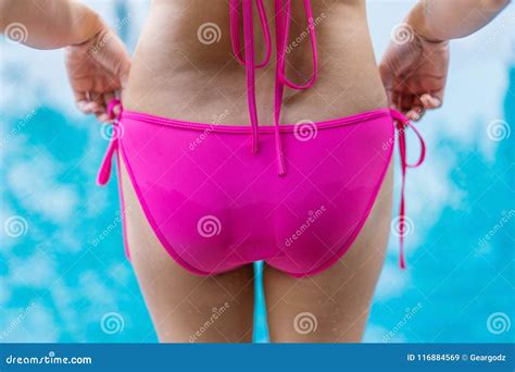 Backside Of A Beautiful Woman In Bikini Stock Image Image Of Sensual