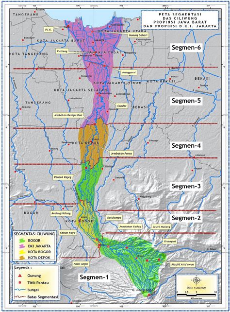 Ciliwung watershed segmentation map Source : Ministry of Environment ...