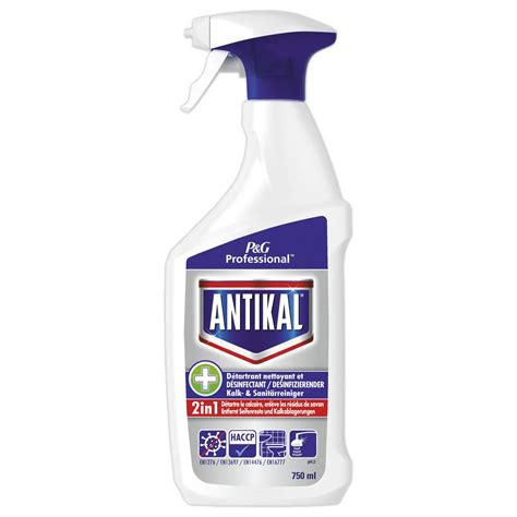 Spray professionnel désinfectant et anti calcaire 750 ml ANTIKAL