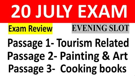 20 July Ielts Exam Evening Slot Answers And Review20 July Exam Listening And Reading Answer Youtube