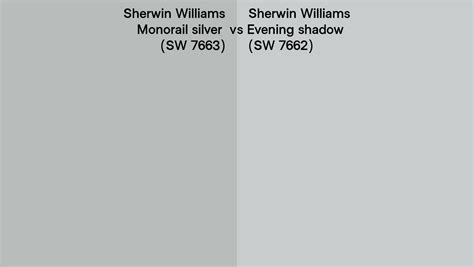 Sherwin Williams Monorail Silver Vs Evening Shadow Side By Side Comparison