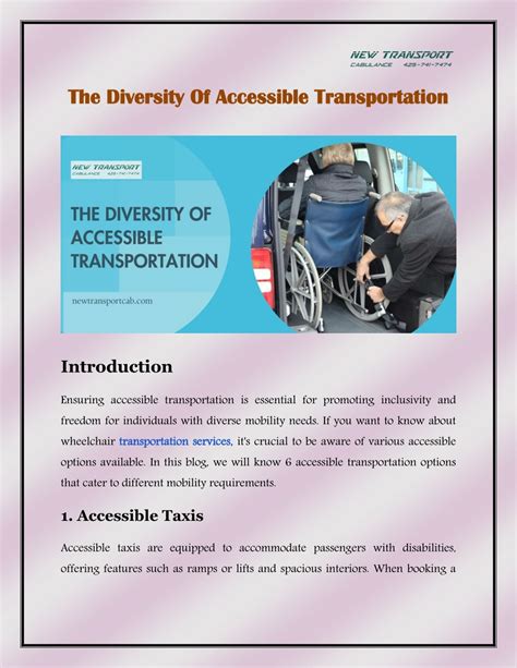 Ppt The Diversity Of Accessible Transportation Powerpoint