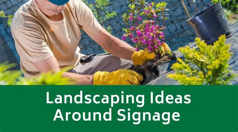 Landscaping Ideas Around Signage - Evergreen Landscaping