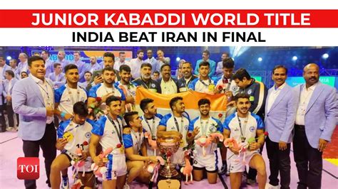 India Clinch Junior Kabaddi World Title After Defeating Hosts Iran In