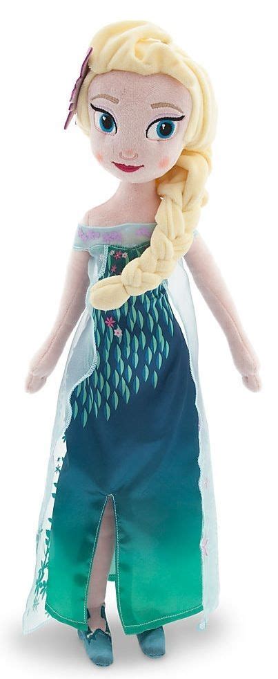 Elsa Disney Princess Frozen Plush 19 Inch Doll Rare Green Dress For