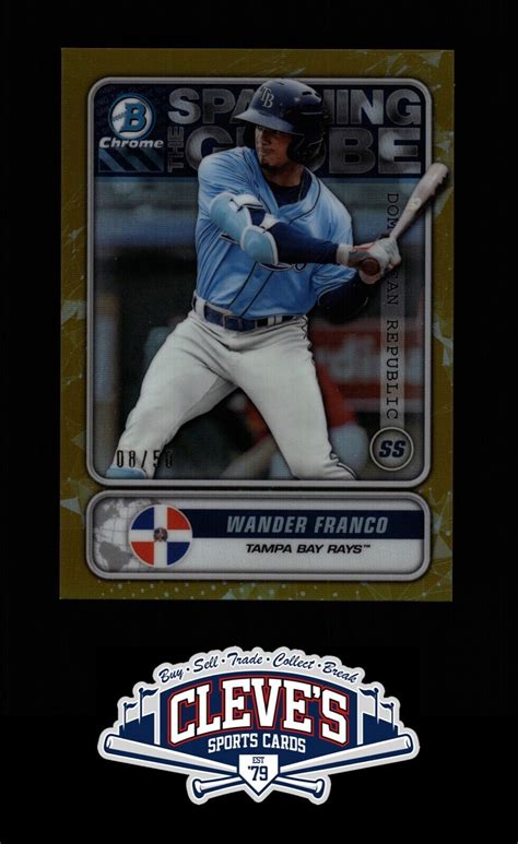 Bowman Chrome Wander Franco Gold Refractor Tampa Bay Rays Ebay