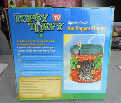 New Topsy Turvy Upside Down Hot Pepper Planter As Seen On Tv Ebay